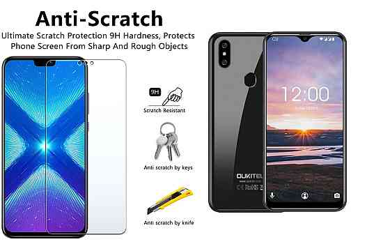 Захисне скло NeoGlass для OUKITEL C15 Pro, C15 Pro Plus – надпрозоре та стійке Київ
