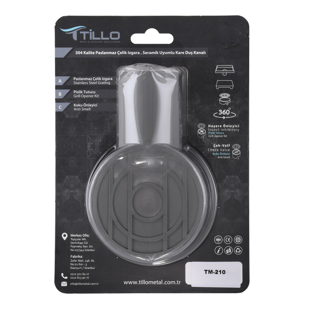 Трап душевой TILLO TM210 10х10см (000027387) Киев - изображение 2