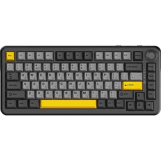 Клавіатура Ajazz AK820 Max Magnetic Switch Black (AK820MAX-WM-BGY) ( чорний, сірий, жовтий ) Харьков