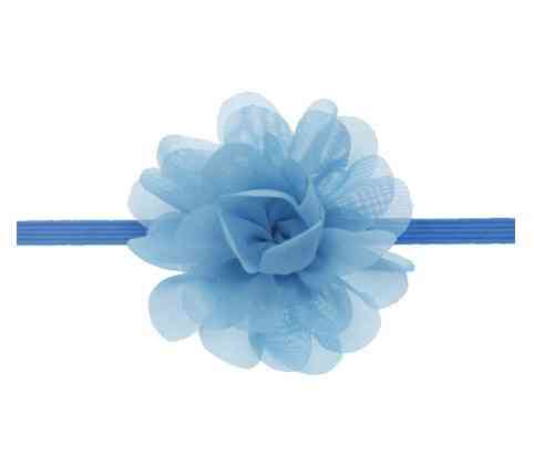 Детская повязка на голову с шифоновым цветком one size голубой Киев
