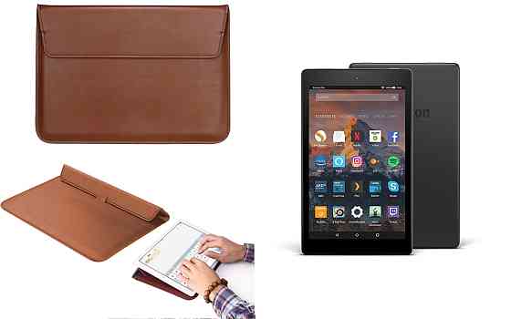 Чехол-конверт VitoCase для Amazon Fire HD 8 2017, с функцией подставки для планшета Коричневый Киев