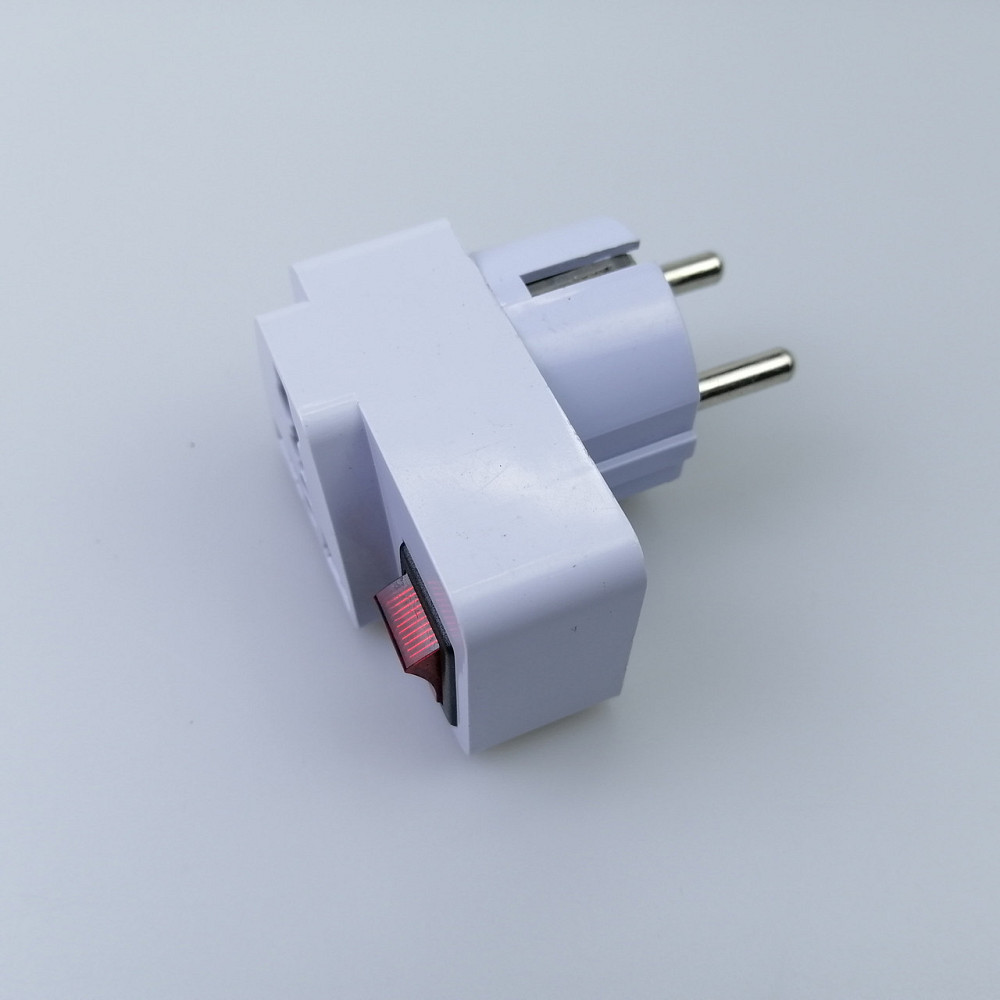 Універсальний адаптер з US/UK/AU на EU з вимикачем Київ - фото 8