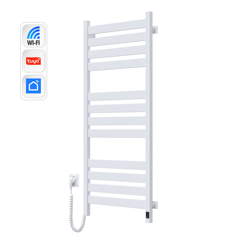 Сушарка для рушників Largo 500х1200 Sensor з Wi-Fi, ліва з таймером, білий оксамит Київ - фото 2