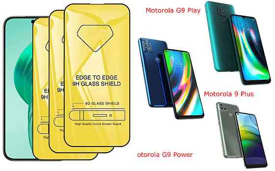 Захисне скло DefenzoGlass для Motorola G9 Play, 9 Plus, G9 Power – подвійна міцність Київ
