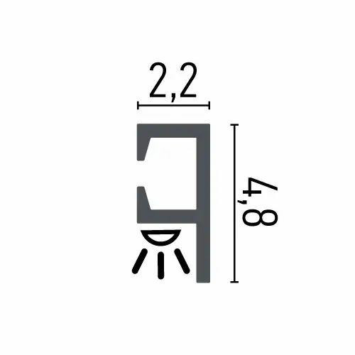 Карниз полимерный для LED освещения Grand Décor KH 903 Днепр - изображение 6