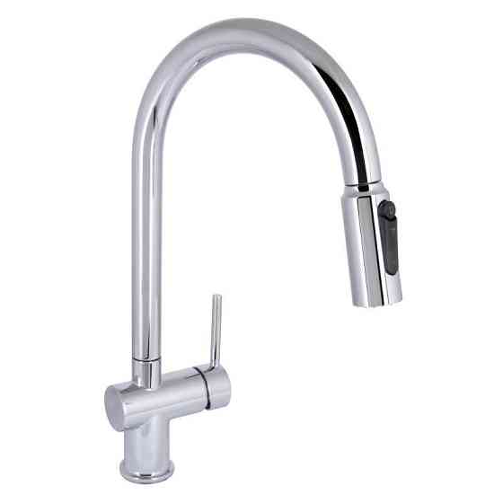 Смеситель для кухни Qtap Rozcesti с выдвижным изливом и подключением к фильтру QTROZ366CRM45938 Chrome Киев