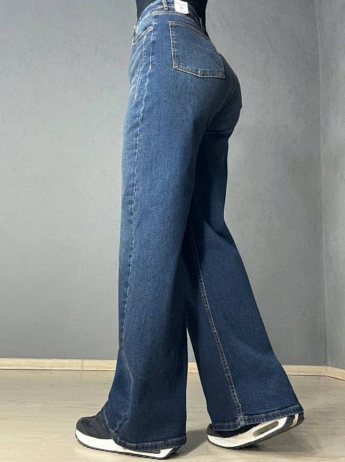 Джинси жіночі Its Basic 2507-2 палаццо стрейчеві з виточками сині, синій, 42, 42, 83 см, 112 см Київ - фото 6