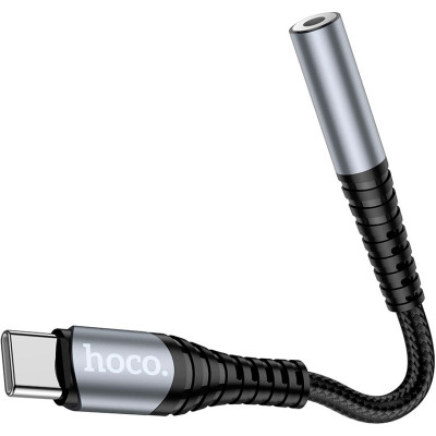 Перехідник USB-C M to 3.5mm F LS33 metal gray HOCO (6931474761163) Вінниця - фото 5