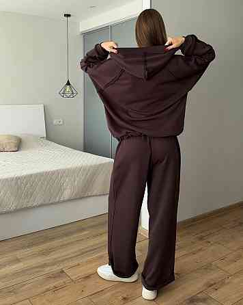 Женский прогулочный костюм двойка: кофта и штаны трехнить петля 100% хлопок Одесса