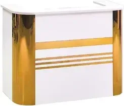 Ресепшн Recepcja fryzjerska lakierowana Lexa 120 cm kosmetyczna do salonu Złota Киев