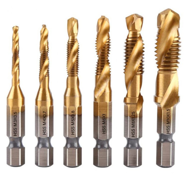 Набір свердел-мітчиків Duovite KST-9224 HSS 0.5-1.5 мм для нарізування різі, 6 шт. Винница - изображение 1