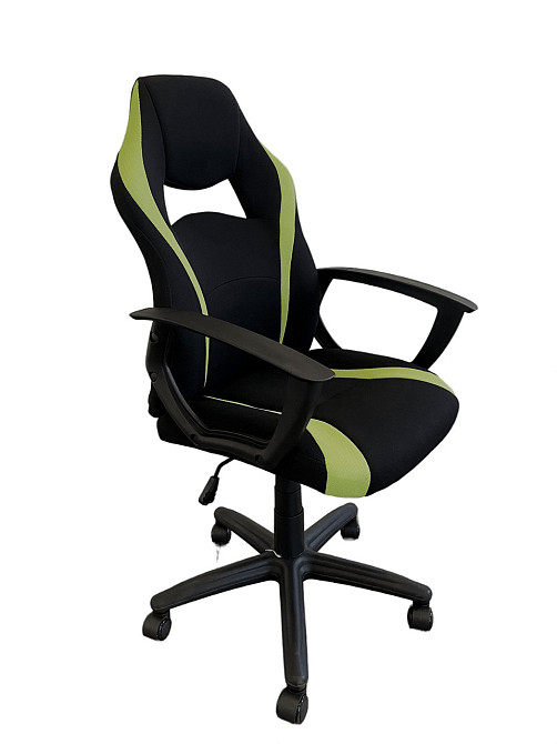 Офисное кресло руководителя Tehforward Start Tilt Черно-зеленый Днепр - изображение 1