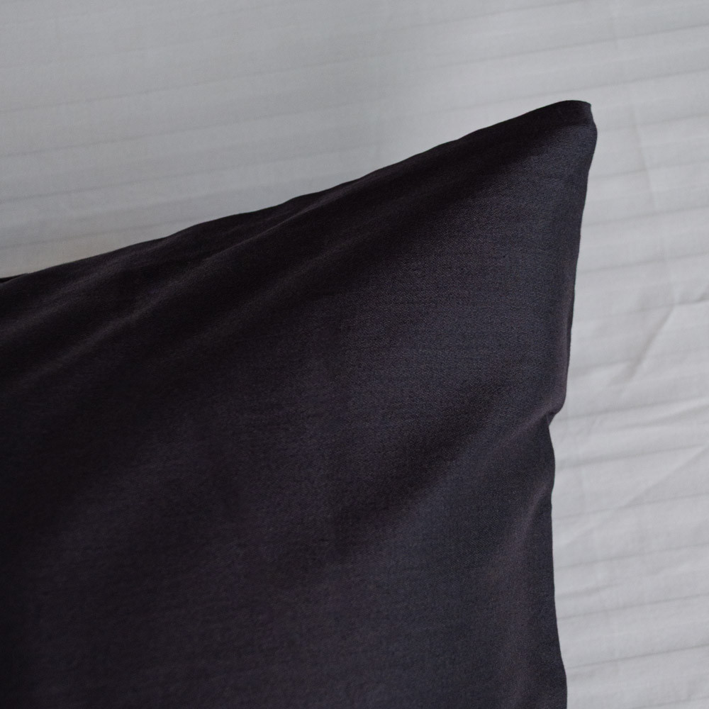 Наволочка на подушку 70х70 см сатин гладкокрашеный 135 г/м2 YouStar 1 шт. (Графит) Сумы - изображение 2