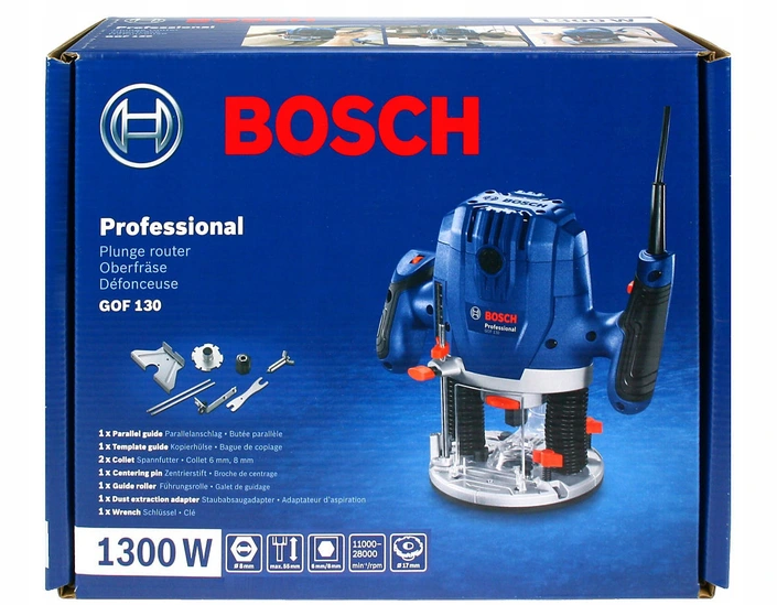 Компактный профессиональный фрезер Bosch GOF 130 (06016B7000): 1300Вт, 6-8 мм цанговый патрон Киев - изображение 8