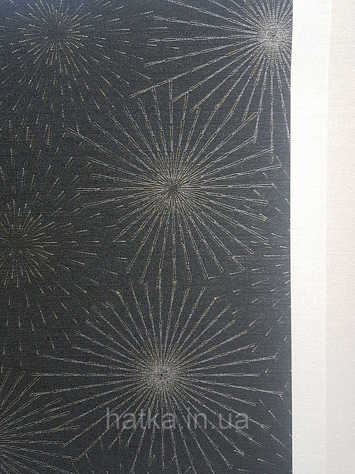 Шпалери вінілові на флізеліні AS creation The Bos 0.53х10 геометрія сережка сріблясті чорні 3д Київ - фото 2