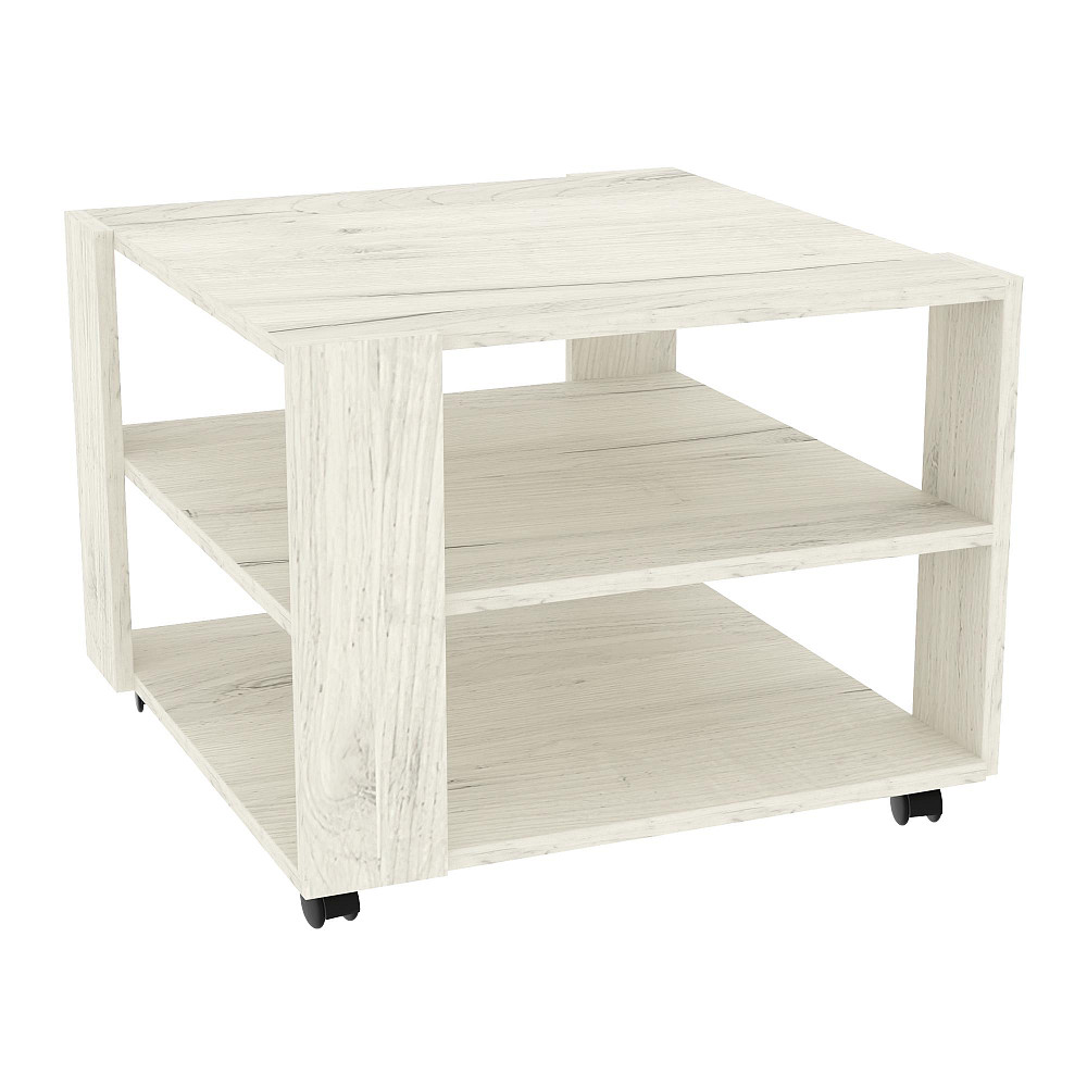 Стол журнальный Квант №4, Дуб Крафт Білий, 600/600/450 Львов - изображение 1