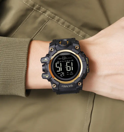 Годинники чоловічі спортивні Skmei 2140 hamlet (Чорний з золотистим) Вінниця