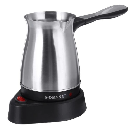 Кофеварка-турка Sokany SK-214 600 Вт, 500 мл, до 5 чашек, быстрая, с системой безопасности и удобной очисткой Одесса