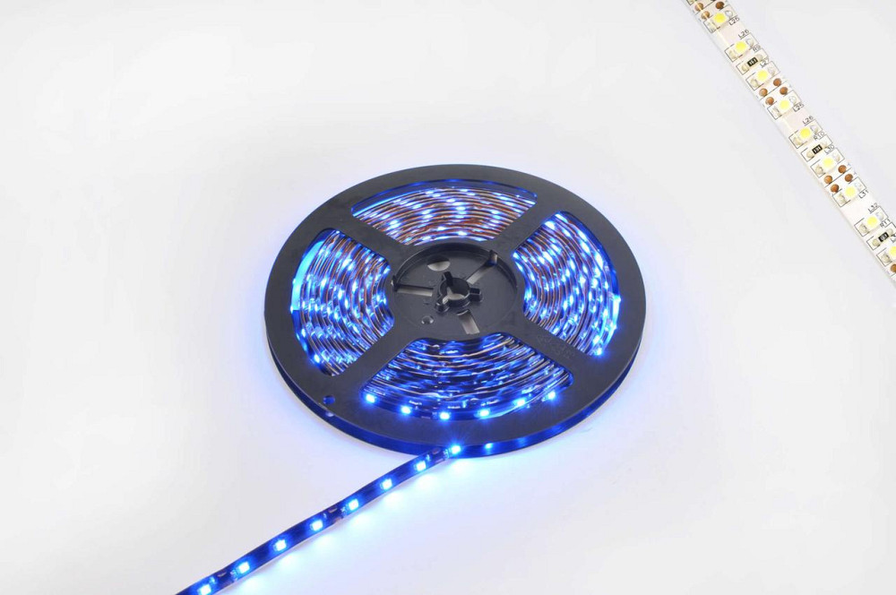 Лента светодиодная SMD 3528   (синяя, влагостойкая, 60 крист/1м, бухта 5м) Мукачево - изображение 1