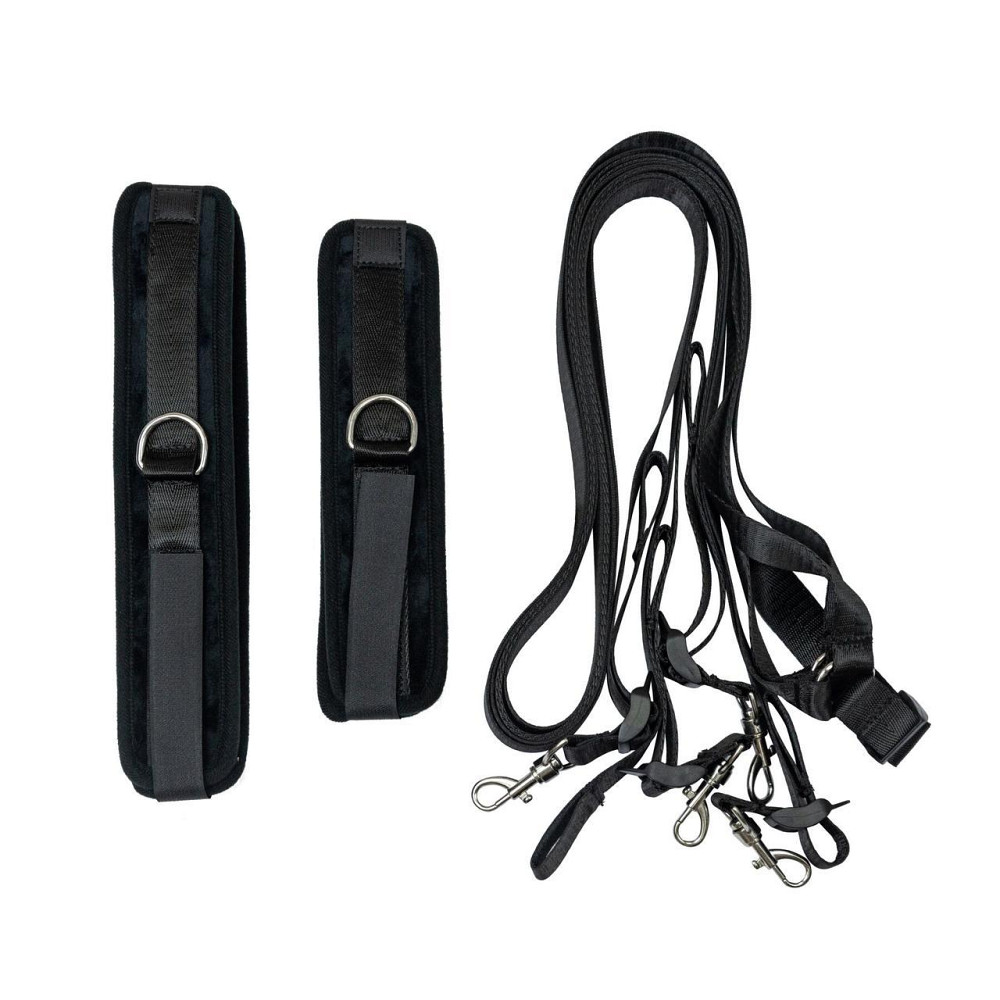 Розтяжка на ліжко Punishment - 5-Piece Bed Restraint Kit - Black Sex Aura Київ - фото 4