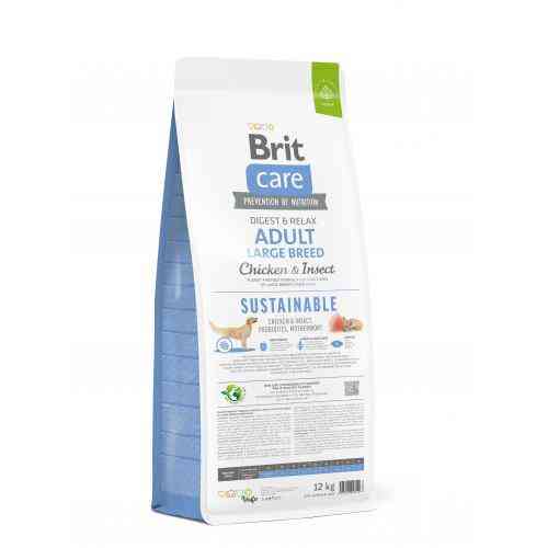 Сухой корм Brit Care Dog Sustainable Adult Large Breed для собак больших пород, с курицей и насекомыми, 12 кг Киев