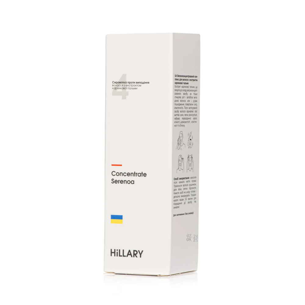 Висококонцентрований комплекс для волосся з екстрактом карликової пальми CONSENTRATE SERENOA Hillary 50 мл Київ - фото 4
