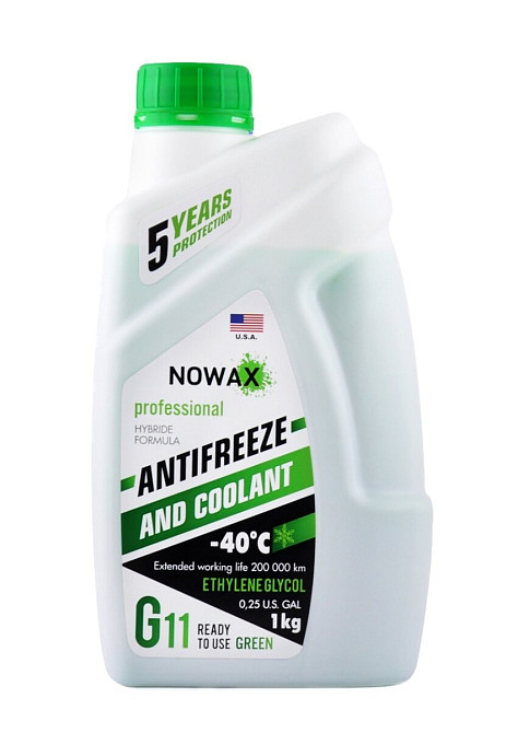 Антифриз NOWAX GREEN G11 (зелений) 1кг Київ - фото 1