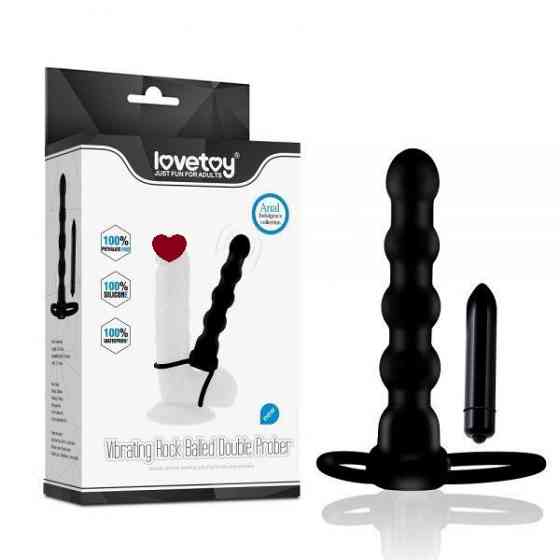Анальное двойное удовольствие с вибрацией Double Prober Vibrating Sex Aura Киев