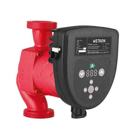 Насос циркуляційний енергозберігаючий 50-130Вт Hmax 8м Qmax 130л/хв Ø2″ 180мм + гайки Ø1¼″ WETRON (774364) Рівне