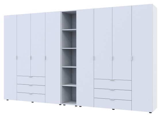 Комплект шкафов для одежды Doros Гелар (3 шт.) 348,2х49,5х203,4 см Белый (DRS-011184) Львов