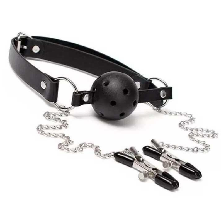 БДСМ-кляп із затискачами для сосків Вінниця - фото 2