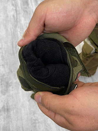 Тактичні рукавички зимові чоловічі хакі Одесса - изображение 3