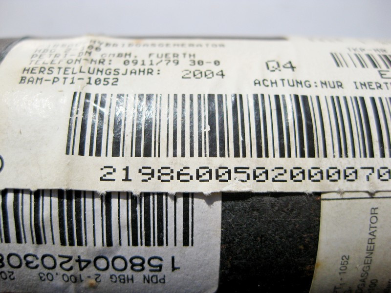 Mercedes-Benz  A2198600502 Подушка безпеки переднього пасажира в панель приладів - торпеду CLS C219 Одеса - фото 3