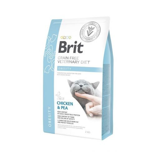 Корм сухий Brit Grain Free VetDiet Cat Obesity для котів з зайвою вагою та ожирінням з куркою та горохом 2 кг Київ - фото 1