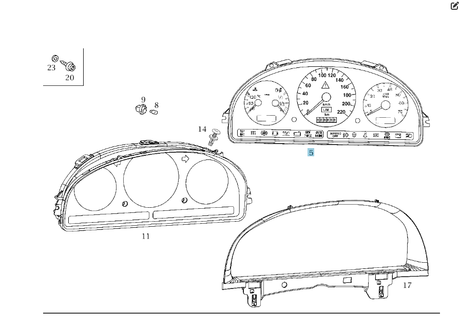 Mercedes-Benz  A1635409211 Щиток - панель приладів для бензинових авто в км (рестаїл) ML W163 Одесса - изображение 2