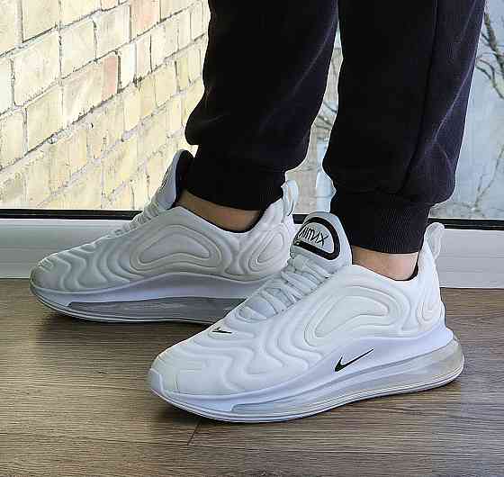 Кроссовки Nike 720 Белые Мужские Найк с Амортизацией Тканевые Летние (размеры: 40,41,42,43,44,45) Видео Обзор Днепр