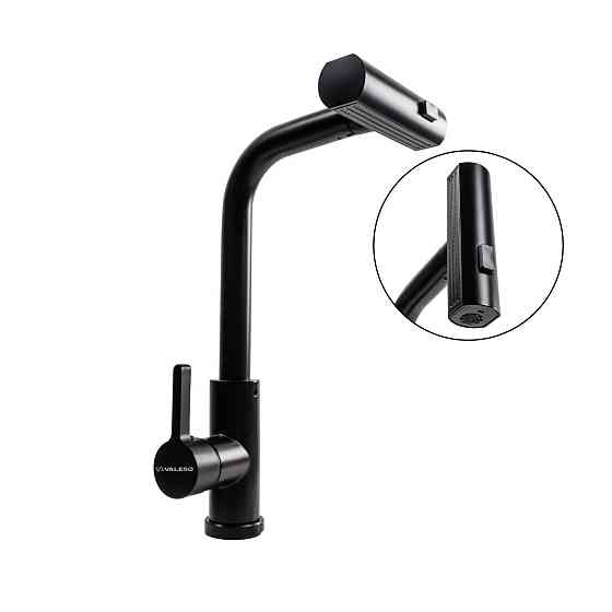 PLATINUM Змішувач кухонний XK09B VALESO PVD чорний Коломыя