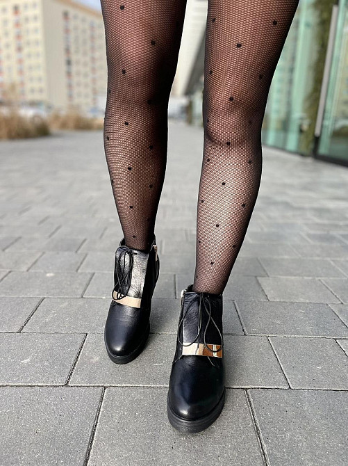 Olli Черевики жіночі OLLI чорні натуральна шкіра зимові высота 10см размер 39 (3256) Коломия - фото 4