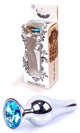 Анальна пробка Boss Series - Jewellery Silver BUTT PLUG Light Blue, BS6400076 Sex Aura Київ