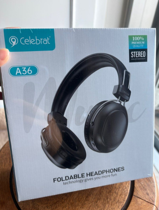 Навушники Bluetooth 5.3 CELEBRAT MDR A36 з мікрофоном та автономністю до 12 год прослуховування музики, бездротові Одеса - фото 1