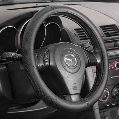 Чохол на кермо VLOD-L981 BK M чорний шкіряний з одним швом Харків