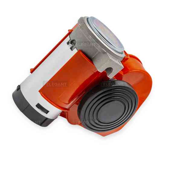 Сигнал воздушный улитка Nautilus compaсt 12V с компресором2 тона красный Мукачево