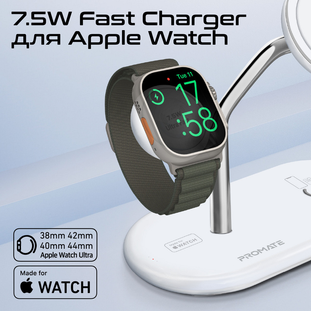 Бездротовий зарядний пристрій Promate Synergy-Pro MagSafe 57W White ( Білий ) Харьков - изображение 5