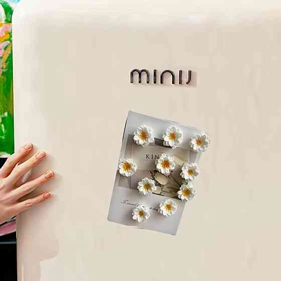 Магниты на холодильник ромашки , магниты цветы для холодильника и декора кухни, набор магнитов ромашка 10 шт Киев