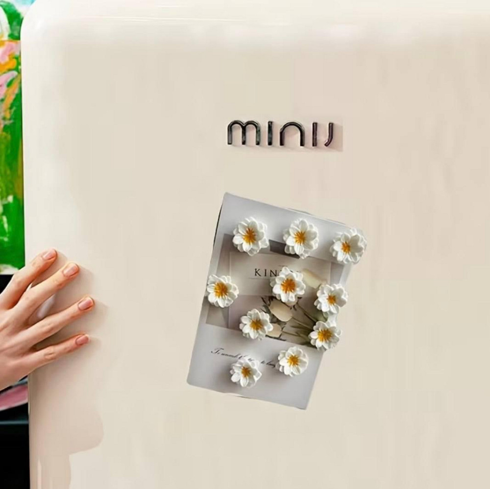 Магніти на холодильник ромашки декоративні, магніти квіти для холодильника та декору кухні, набір магнітів ромашка 10 шт Київ - фото 3