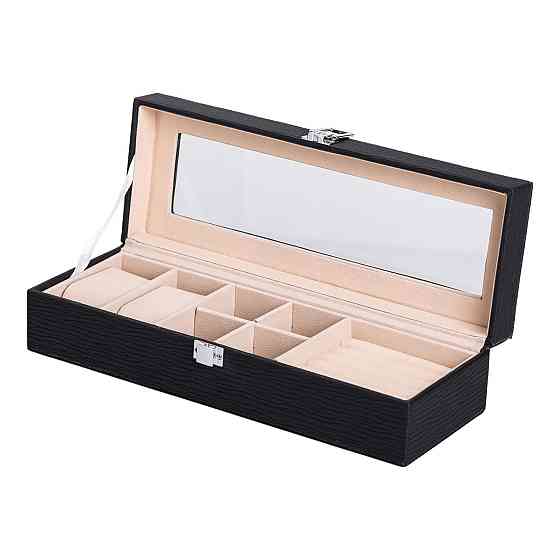 Шкатулка для украшений из эко кожи 31×11×8 см органайзер для ювелирных изделий HP-5-5B Киев