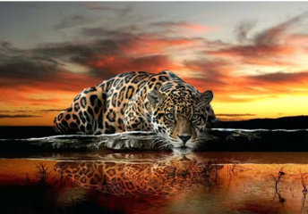 Алмазна картина Ягуар - сила та грація Strateg розміром 50х65 см кр (SGK71727) без підрамника, шт Киев - изображение 1