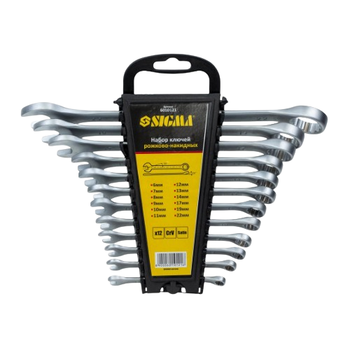 Набір ключів ріжково-накидних 6-22мм CrV satine 12шт. SIGMA Житомир - изображение 3
