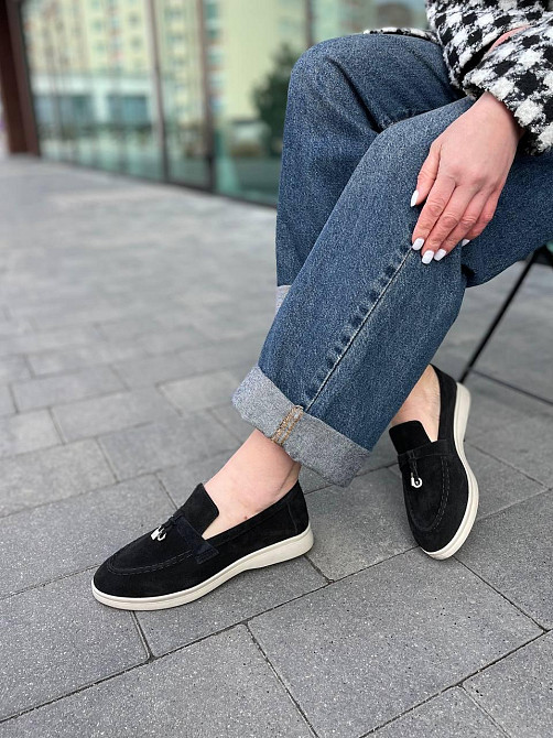 ALLSY Лофери жіночі ALLSY 340-3041-C чорні (весна-осінь, замша натуральна) (5780) Коломия - фото 2