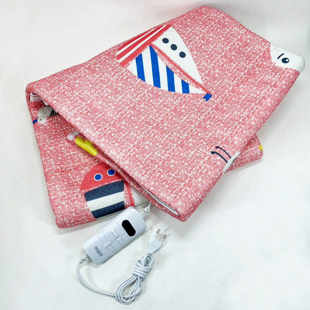 Электропростынь 150х120 см теплая электро простыня одеяло с подогревом красный CL-97 Львов - изображение 3